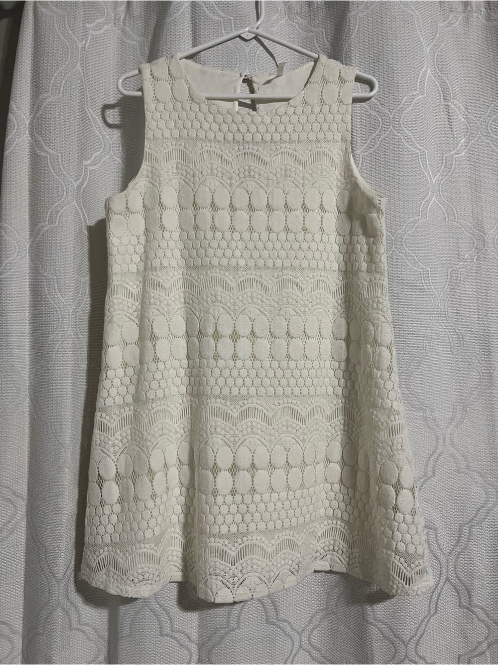 Pinkblush Cream Lace A-Line Sleeveless Dress